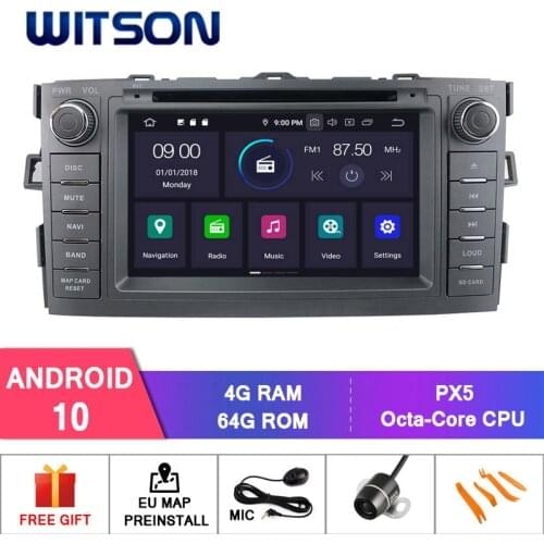 WITSON Android 10.0 IPS HD Screen For TOYOTA Auris(2008-2012) Car Multimedia System 4GB RAM+64GB FLASH