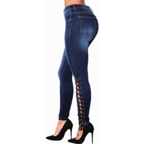 2018 Boyfriend Jeans pencel Pants Women Trousers Casual Plus Size Vintage Denim Pants bandage Jeans Women Vaqueros