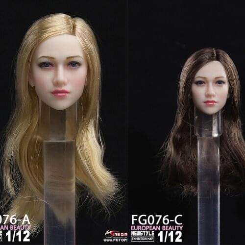 1/12 Curls Anna Female Head Sculpt Fire Girl Toys FG076A/B/C Fit 6" Inch Figure Body Toy Pre-sale item