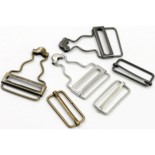 10sets(2pcs/Set) Suspenders Buckle Fastener Brace Clips Metal Button Overalls Jeans Pants For DIY Sewing Accessories Supplies