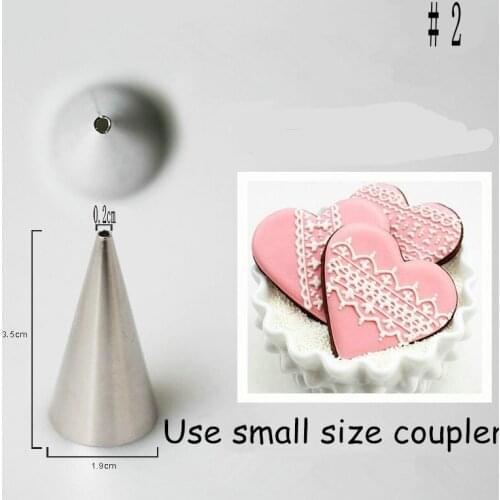 #2 Stainless Steel Icing Piping Nozzles Pastry Tips Fondant Cup Cake Baking Decorating Tools #2