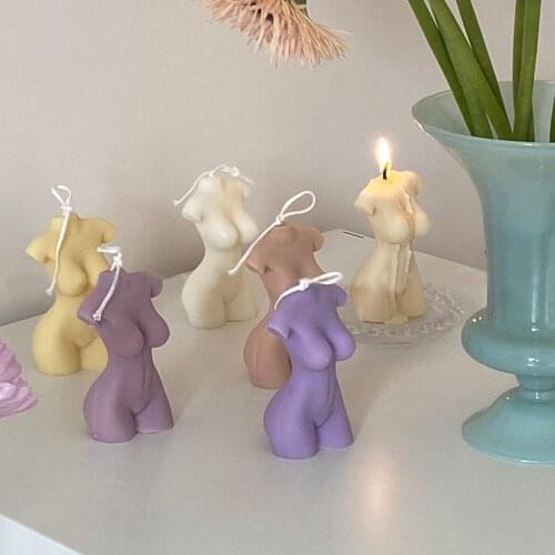 3D Female Naked Body Shape Torso Statue Wax Scented Candle Home Decor Crafts Wedding Bedroom Birthday Fragrance Photo Props