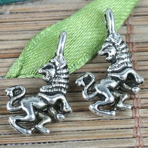 60pcs tibetan silver color animal design charms EF0299