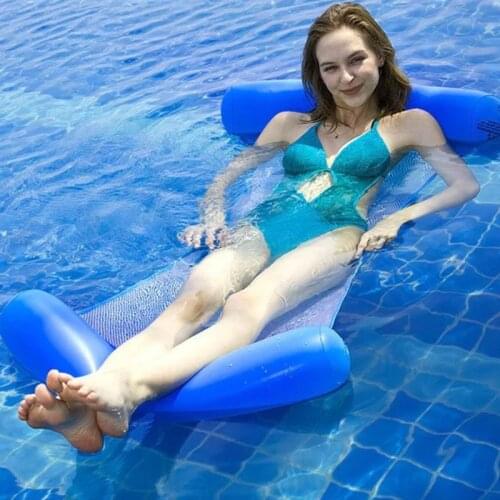 Swimming pool Framed pool Mesh Hammock Inflatable Float Multi-purpose Pool Lounge Chair Drifter Comfortable Pool Chair Portable