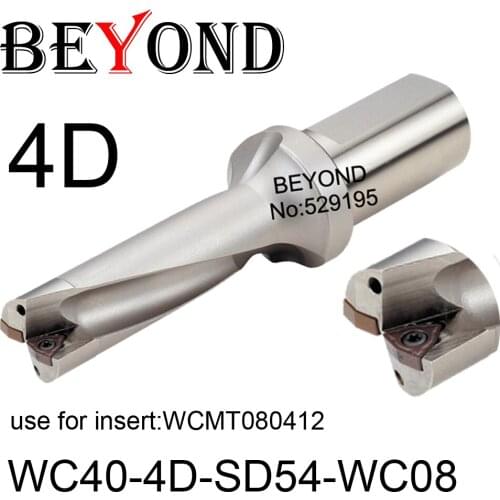 BEYOND WC 4D 54mm WC40-4D-SD54-WC08 U Drilling Drill Bit use Insert WCMT WCMT080412 Indexable Carbide Inserts Lathe CNC Tools