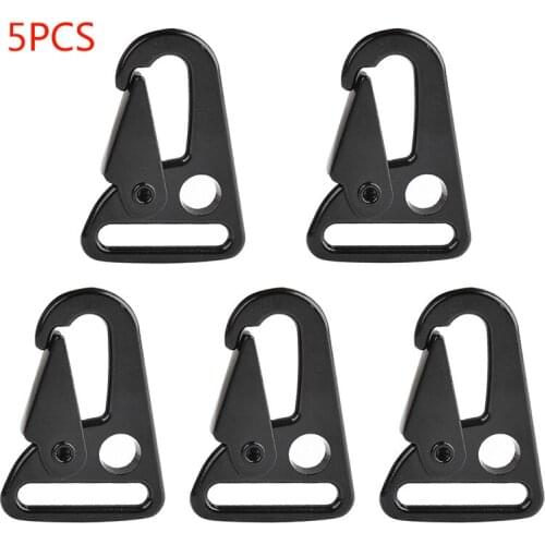 Black Metal Hook Belt Carabiner Strap Buckle Outdoor Hanging Equipment Practical Multi-function Belt Metal Hook Travel Tools