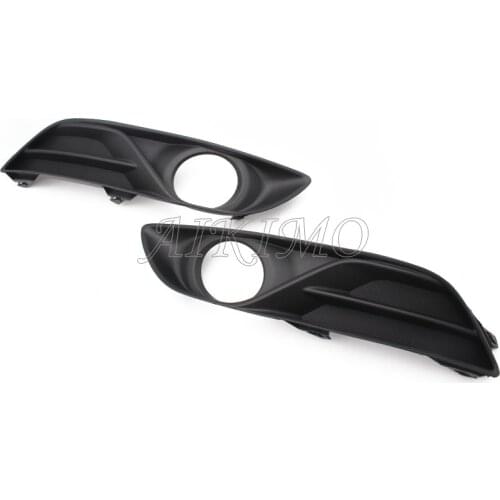 Black Car Front Bumper Left/Right Fog Light Lamp Cover Grille Hole For NISSAN SENTRA 2013-2015