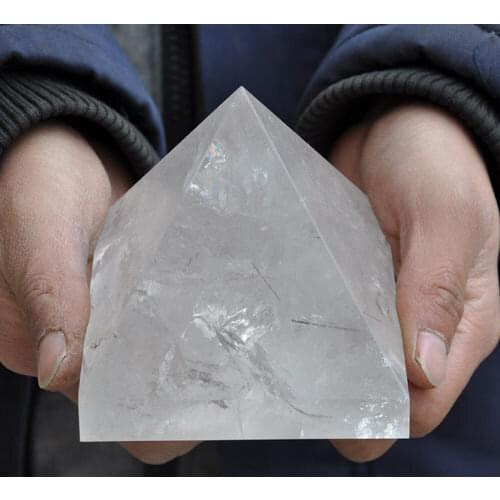 Ddh001281 Large Natural clear crystal quartz PYRAMID POINT HEALING