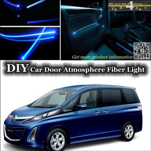 For Mazda Biante interior Ambient Light Tuning Atmosphere Fiber Optic Band Lights Inside Door Panel illumination Not EL light