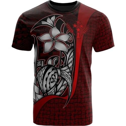 Kosrae t shirts For men 3D Printed Tribal Culture Polynesian Tattoos Turtle Man/Woman Harajuku Streetwear Tshirts Short sleeve