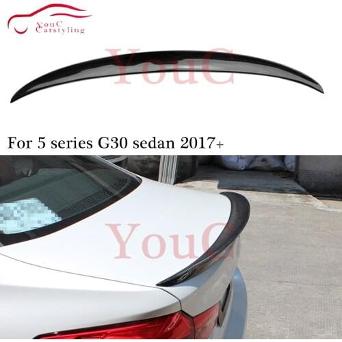 G30 M-performance Style Carbon Fiber Rear Spoiler Wing for BMW 5 Series G30 4-door Sedan Trunk Tail Boot Lip Splitter 2017