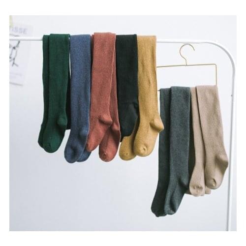 Cotton Knitted Children Leggings for Girls Multicolor Elastic Baby Boys Pants & Capris for 3-6Years 1PC
