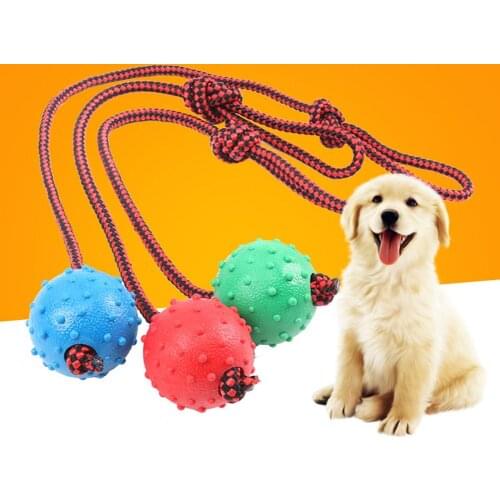 Pet Rubber Toy Ball Dog Bite Resistant, Piercing Cord, Molar Teeth Puzzle Interactive Toy