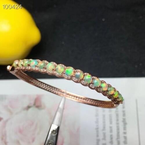 KJJEAXCMY fine jewelry 925 sterling silver inlaid natural Opal new girl popular hand bracelet supports test Chinese style