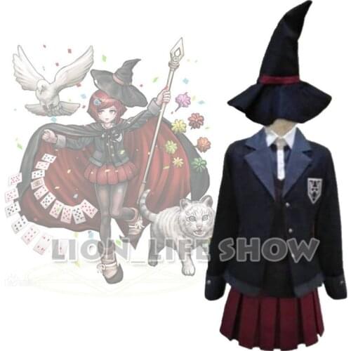 Danganronpa V3 Killing Harmony Yumeno Himiko Magician Uniform Cosplay Costume cape+hat+top+skirt
