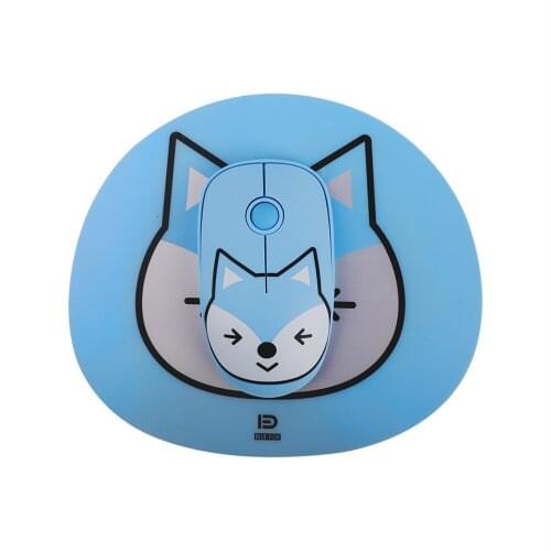 Lovely 2.4G Wireless Mouse Super Cute Cartoon Ergonomic design Mice With 20cm Cartoon Animal Pattern Mouse Pad for Office