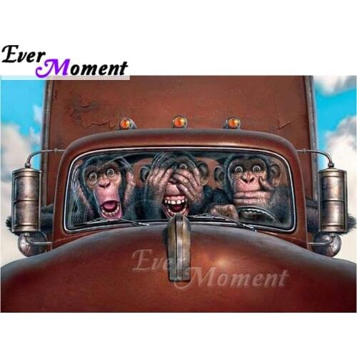 Ever Moment Diamond Painting Handmade Picture Of Rhinestone Monkey 5D DIY Picture Of Rhinestone Diamond Embroidery ASF1530