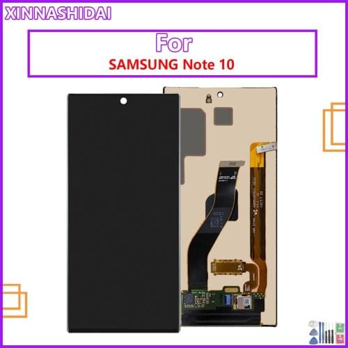 ORIGINAL AMOLED Lcd Screen For Samsung Galaxy Note 10 Lcd N970F note10 plus Lcd N9750 N975 LCD Note 10 Display Touch Screen