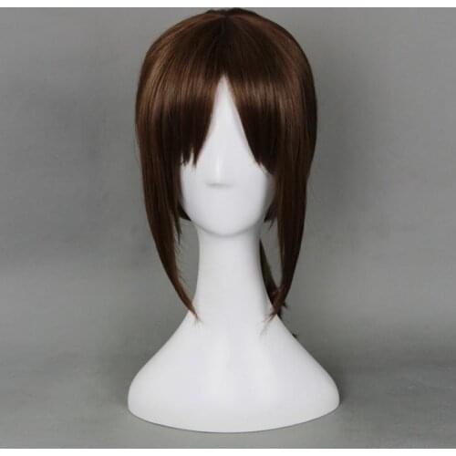 Attack on Titan Ymir Cosplay Wig Aurgelmir Brown Short ponytail Heat Resistant Synthetic Hair Halloween party Play Wigs pelucas