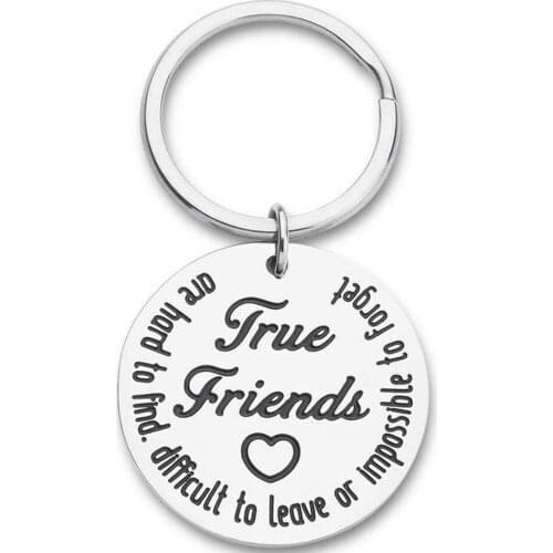 Birthday Gifts for Best Friends True Friends Keychain Friendship Gifts for BFF Women Friends Thank You Gifts for Men Sisters