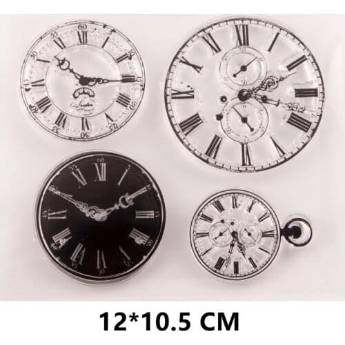 2021 New Clock Clear Stamps DIY Scrapbooking Craft Supplies Rubber Silicon Seals Card Album Hobby ink pad Stamping