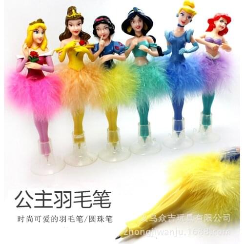 Disney Princess Character Ballpoint Pen Cute Cartoon Writing Ballpoint Pen Office Decoration Sign Pen School Supplies Gift