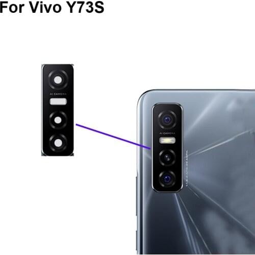 2PCS High quality For Vivo Y73S Back Rear Camera Glass Lens test good For Vivo Y 73S Y73 S Replacement Parts VivoY73S