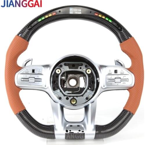 Steering Wheel Fit For Mercedes Benz W205 W212 W463 C63 S63 CLS63 E63 LED Shift Racing Wheel