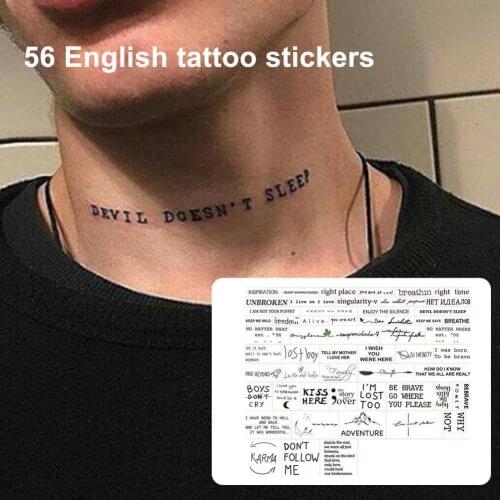 56Pcs Temporary Tattoo Stickers Breathable Remove Easily Skin Decoration Unisex Wedding Party Temporary Tattoo Kit for Halloween