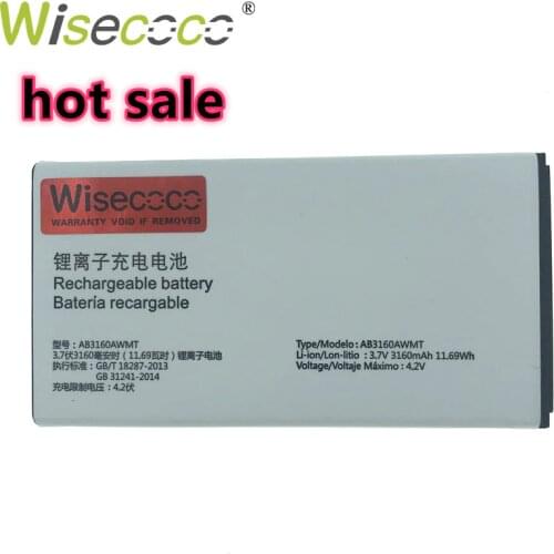 Wisecoco New Original AB3160AWMT Battery For Philips Xenium E570 Smartphone High Quality In Stock With Tracking Number