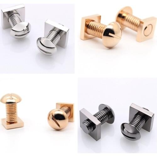 10pair/lot Creative Screw Cufflinks Metal Nut Cuff Links Copper Plating Mens Jewelry Accessory Wholesale