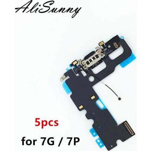 AliSunny 5pcs Charging Flex Cable for iPhone 7 Plus 4.7'' 7G 7P USB Dock Connector Charger Port Replacement Parts