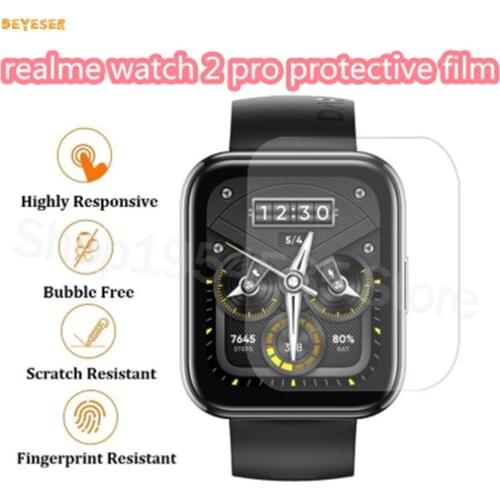 2/4pcs Soft TPU Clear Protective Film Guard For Realme Watch 2 Pro Smartwatch Full Screen Protector Cover Replacement Protection