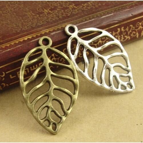 20pcs Tibetan 30x18mm Tree Leaf Charms Pendants Antique Bronze Leaves DIY Jewelry Accessories Jewelry making DIY Handmade Craft