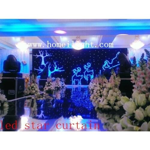 3m * 4m DMX Control LED Starlit Curtain With 17Programs In SD Card For Events