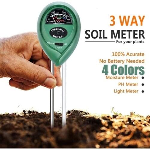 3-in-1 Soil PH Meter Tester Flower Plants Moisture Hygrometer Luminance Meter Professional Tester Gardening Light Soil Analyzer