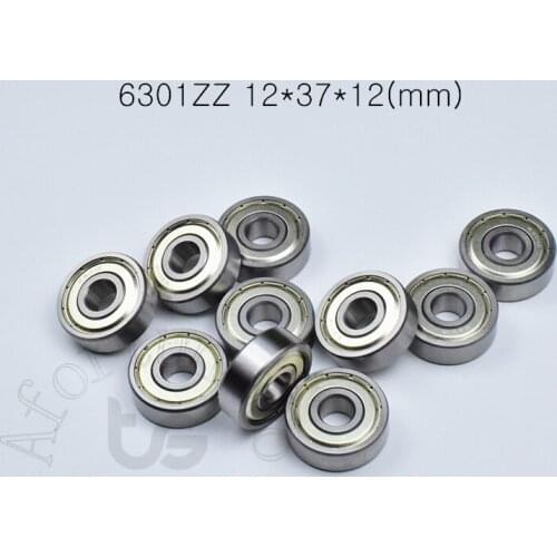 6301ZZ 12*37*12(mm) 1piece bearing abec-5 Metal sealed bearing Thin wall bearing 6301 6301Z chrome steel bearing