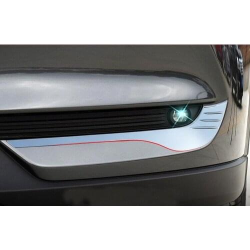 Accessories For Mazda CX-5 CX5 2017 2018 Front Fog Light Foglight Lamp Under Protector Lid Eyelid Eyebrows Cover Kit Trim 2pcs