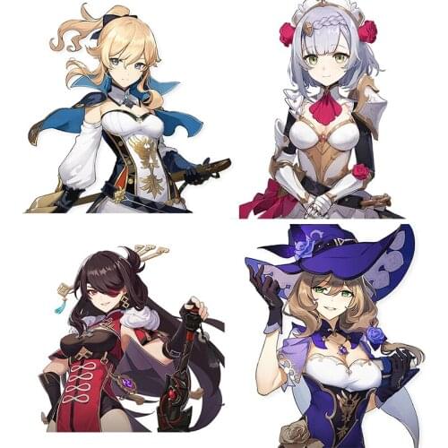 Three Ratels CA32 Genshi Impact Anime Car Sticker Vinyl PVC Decal for Room Wall Laptop Waredrobe