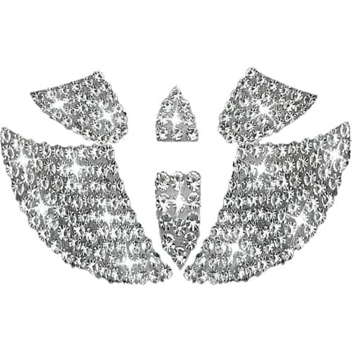 Car Accessories Steering Wheel Emblem Logo Car Sticker Crystal Interior Sticker for Rav4 C-HR Camry Teana Corolla GLE Qashqai