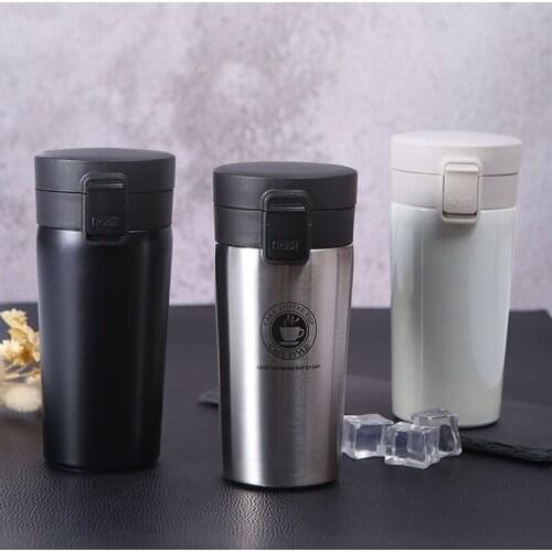 Free Shippin380ml Simple Insulated Coffee Cup Mens and Womens Office With Cover Bag Portable Accompanying Mug Stainless Steel