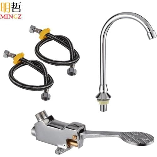 Vidric Hospital foot-operated Faucet Foot on-off Valve Food Factory Wash Basin Sink Single Cold Laboratory Faucet