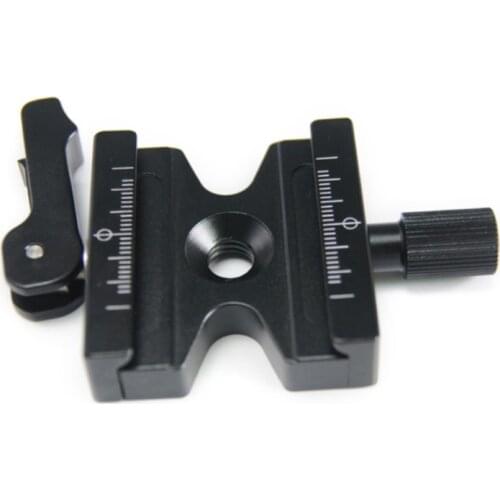 Quick Release Clamp with Adjustable Lever Knob 3/8" Screw Compatible with Arca Swiss Standard QR Plate Ball Head Tripod