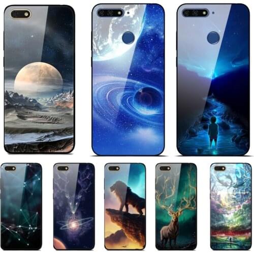 Tempered Glass Phone case For Huawei Honor 7A 7C Case Back Cover for Huawei Honor 7A 7c Pro Case Silicone Frame Honor 7 C A A7