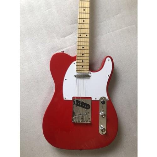 Electric guitar, maple neck, maple finger board, Tilia body, red TL, high quality, free shipping