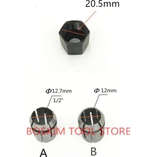 Collet Cone nut 1/2" 12.7mm 12mm 763622-4 763628-2 763674-5 for Makita RP2301FC RP2301 RP1800 RP2300 RP2300FC RP18001 router