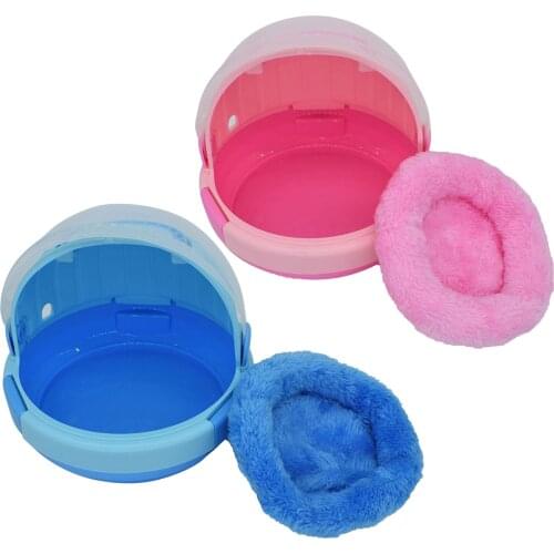 Bird Carrier Cage With Soft Plush Mat Space Capsule Portable Warm Parrot Outing Cage Bird House For Outdoor Indoor Pet Supplies