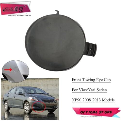 ZUK For Toyota Yaris Sedan Soluna Vios 2008-2013 Front Bumper Towing Hook Cover Lid Unpainted OEM:52721-0D902 Trailer Cap Lid