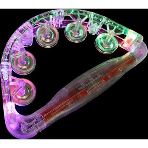 Flashing Tambourines for Kids, LED Noisemakers for Sporting Events Wedding