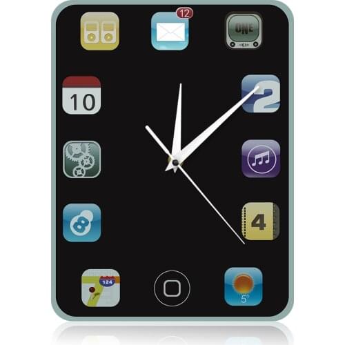 Modern Hilarious Tablet Screen Computer Pad Design Acylic Plastic Wall Clock Study Room Wall Decor Gift For Technology Fans